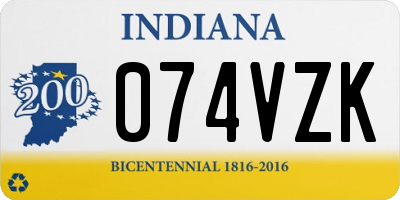 IN license plate 074VZK