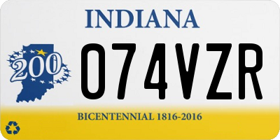 IN license plate 074VZR