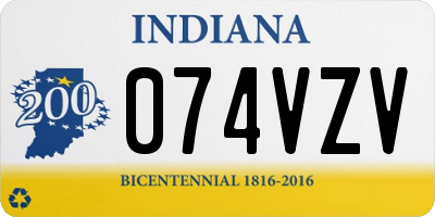 IN license plate 074VZV