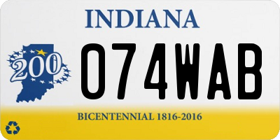 IN license plate 074WAB