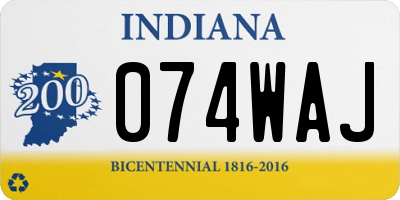 IN license plate 074WAJ