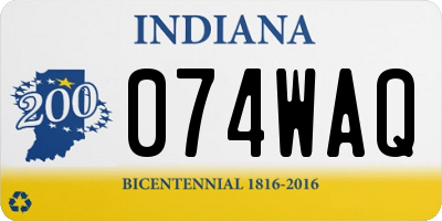 IN license plate 074WAQ