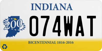 IN license plate 074WAT