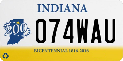 IN license plate 074WAU