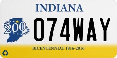 IN license plate 074WAY