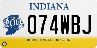 IN license plate 074WBJ
