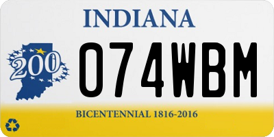 IN license plate 074WBM