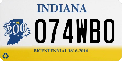 IN license plate 074WBO