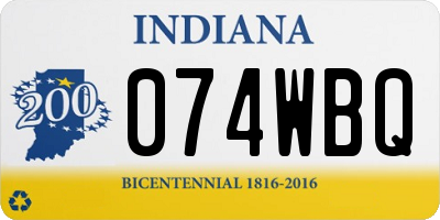 IN license plate 074WBQ