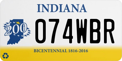 IN license plate 074WBR