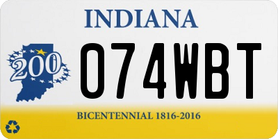 IN license plate 074WBT