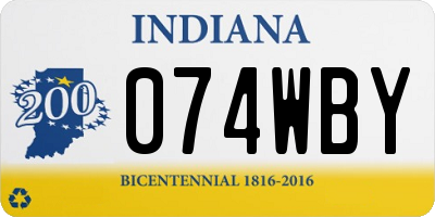 IN license plate 074WBY
