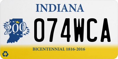 IN license plate 074WCA