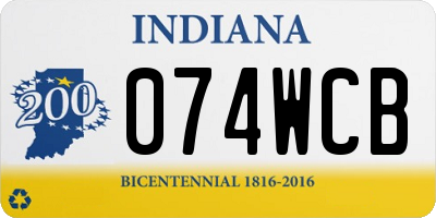 IN license plate 074WCB