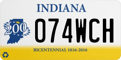 IN license plate 074WCH