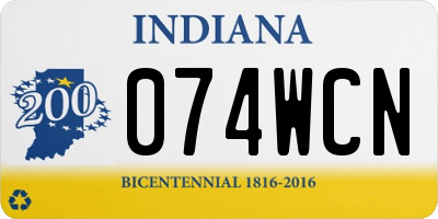 IN license plate 074WCN