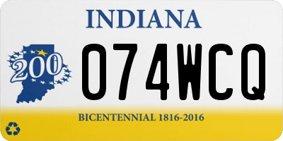 IN license plate 074WCQ