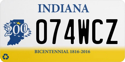 IN license plate 074WCZ