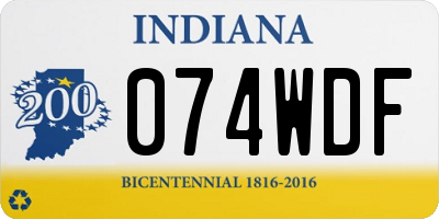 IN license plate 074WDF