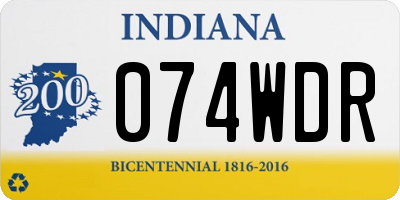 IN license plate 074WDR