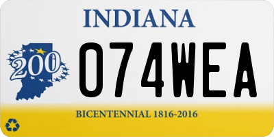 IN license plate 074WEA