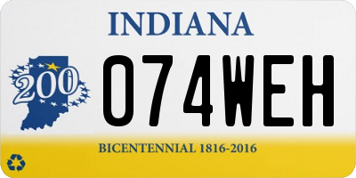IN license plate 074WEH