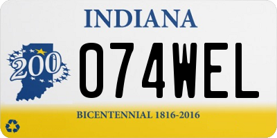 IN license plate 074WEL
