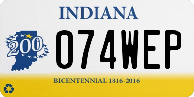 IN license plate 074WEP