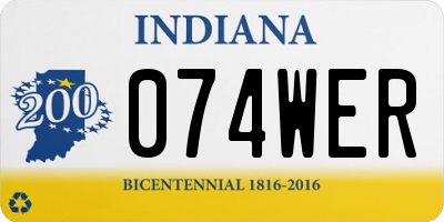 IN license plate 074WER