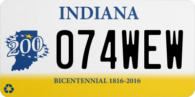 IN license plate 074WEW