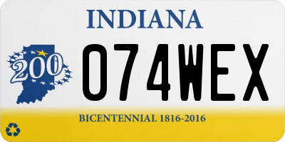 IN license plate 074WEX