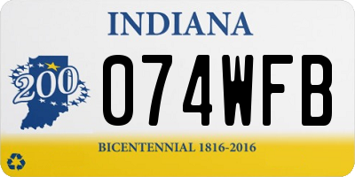 IN license plate 074WFB