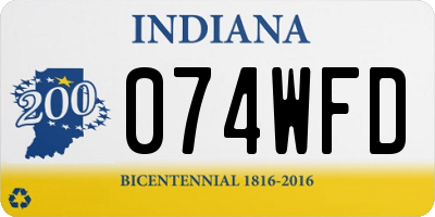 IN license plate 074WFD