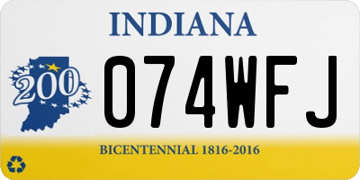 IN license plate 074WFJ