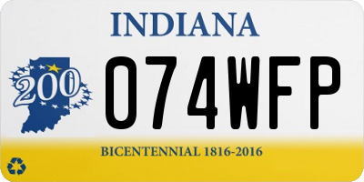 IN license plate 074WFP