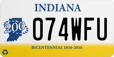 IN license plate 074WFU