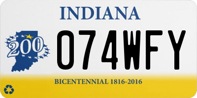 IN license plate 074WFY