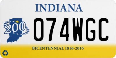 IN license plate 074WGC