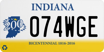 IN license plate 074WGE