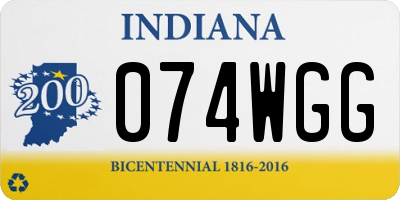 IN license plate 074WGG