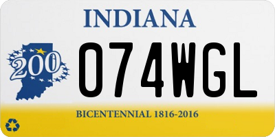 IN license plate 074WGL