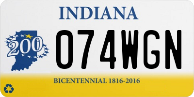 IN license plate 074WGN