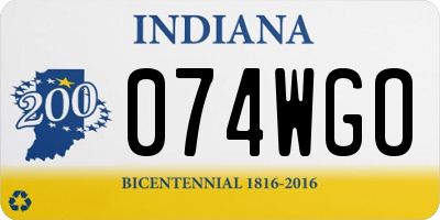IN license plate 074WGO