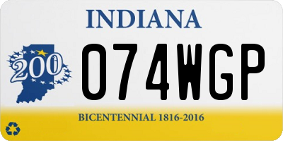 IN license plate 074WGP