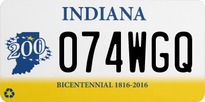 IN license plate 074WGQ