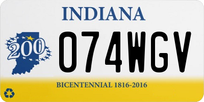 IN license plate 074WGV