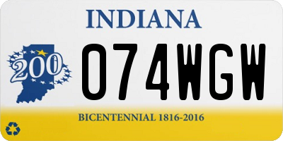 IN license plate 074WGW