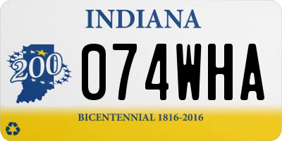 IN license plate 074WHA