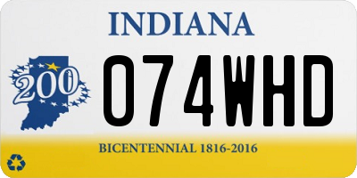 IN license plate 074WHD