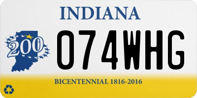 IN license plate 074WHG